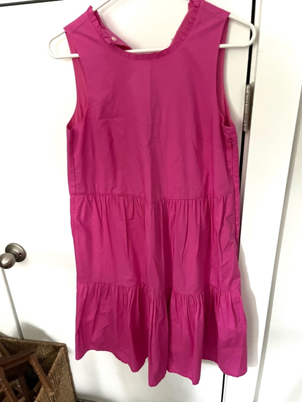J. Crew factory dress size 2 ruffle sleeveless dress pink new nwt